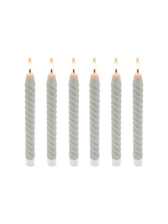 Relaxdays Lămpi Decorative Pentru Masă LED Lumânare 6 Buc 25x2.2 cm