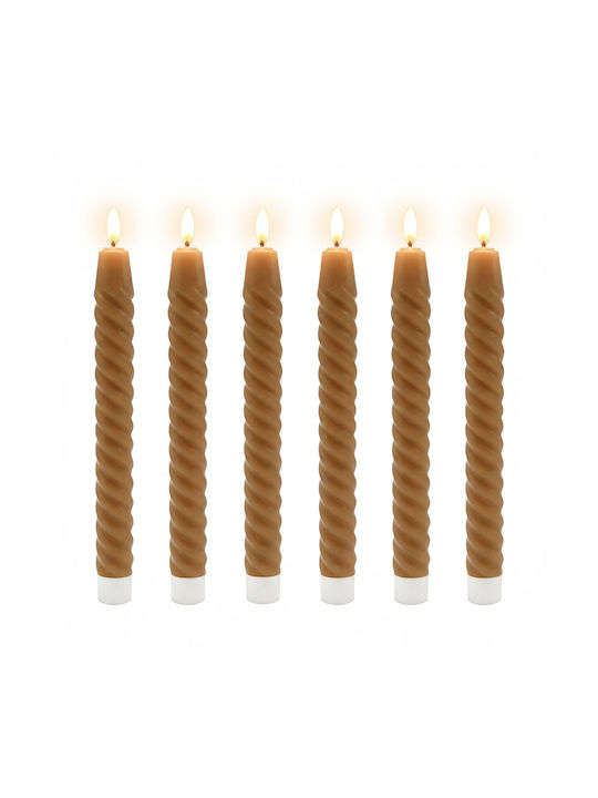 Relaxdays Lămpi Decorative Pentru Masă LED Lumânare 6 Buc 25x2.2cm