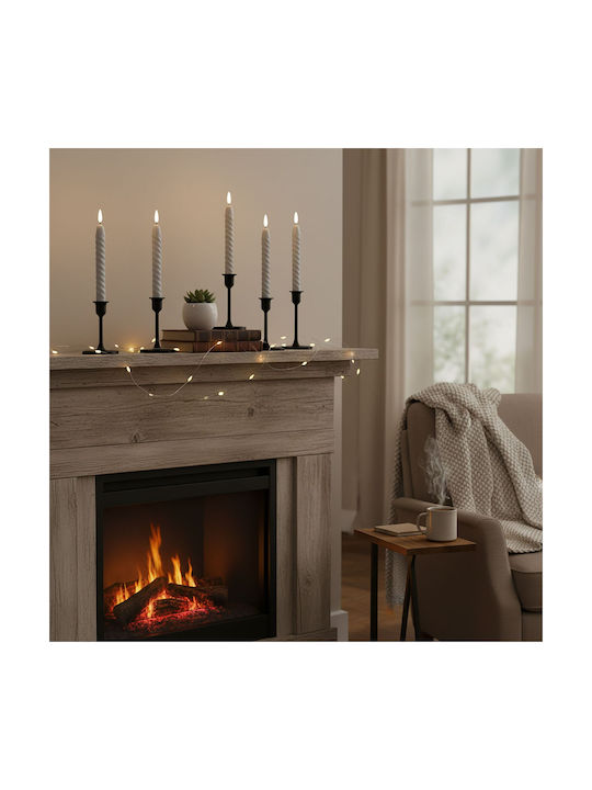 Relaxdays Lămpi Decorative Pentru Masă LED Lumânare 6 Buc 25x2.2 cm