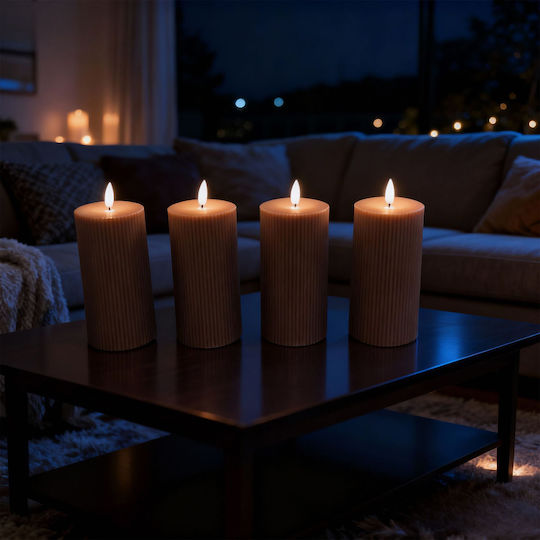Relaxdays Decorative Table Lamp LED Candle 4pcs 18x7.5cm