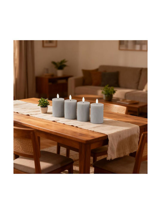 Relaxdays Lămpi Decorative Pentru Masă LED Lumânare 4 Buc 13x7.5 cm