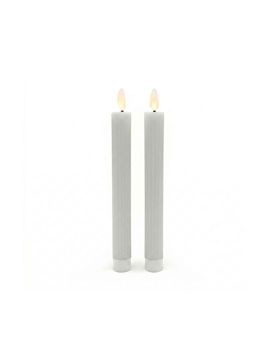 Relaxdays Lămpi Decorative Pentru Masă LED Lumânare 2 Buc 25x2 cm