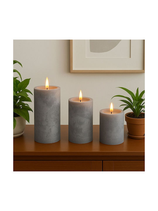 Relaxdays Lămpi Decorative Pentru Masă LED Lumânare 3 Buc