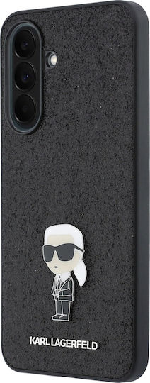 Karl Lagerfeld Feste Glitter Metall Ikonik Hülle Samsung Galaxy A37 Schwarze