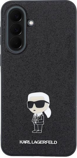 Karl Lagerfeld Feste Glitter Metall Ikonik Hülle Samsung Galaxy A37 Schwarze