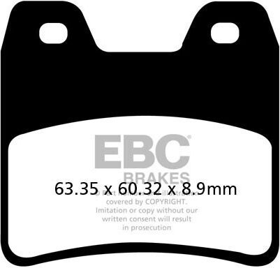 EBC Motorradbremsbeläge Rückseite Für Yamaha XJR