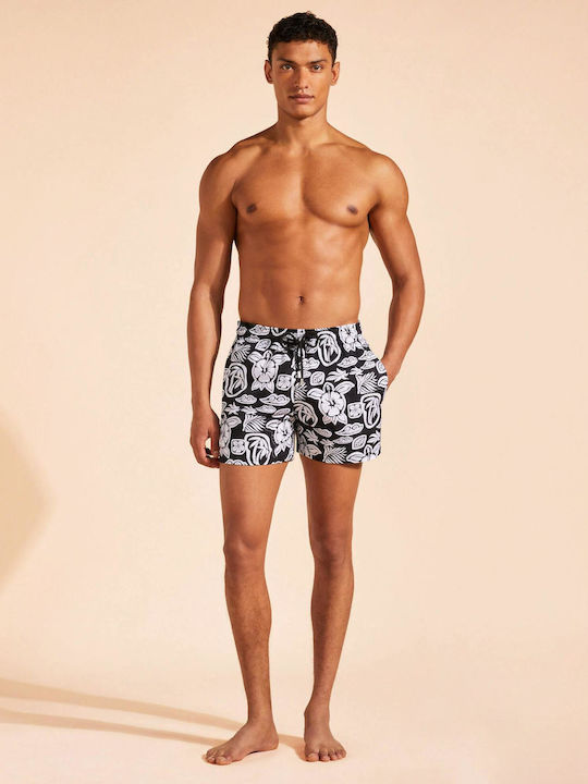 Herren Badebekleidung Shorts Black mit Mustern