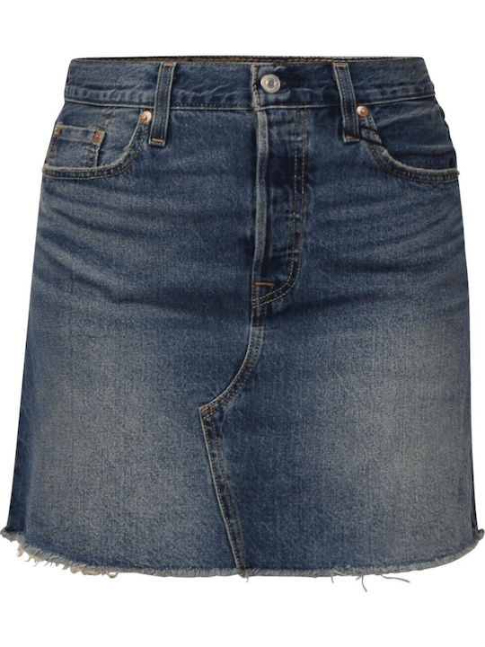 Denim Mini Skirt Dark Blue
