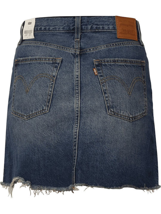Denim Mini Skirt Dark Blue