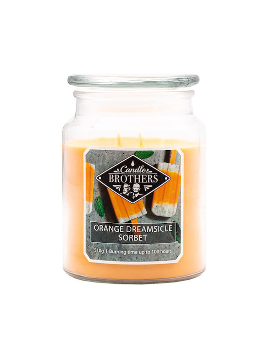 Relaxdays Aromatic Candle with Orange Perfume 13x10cm