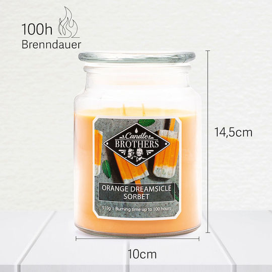 Relaxdays Lumânare Aromatică Cu Miros De Portocală 13x10cm