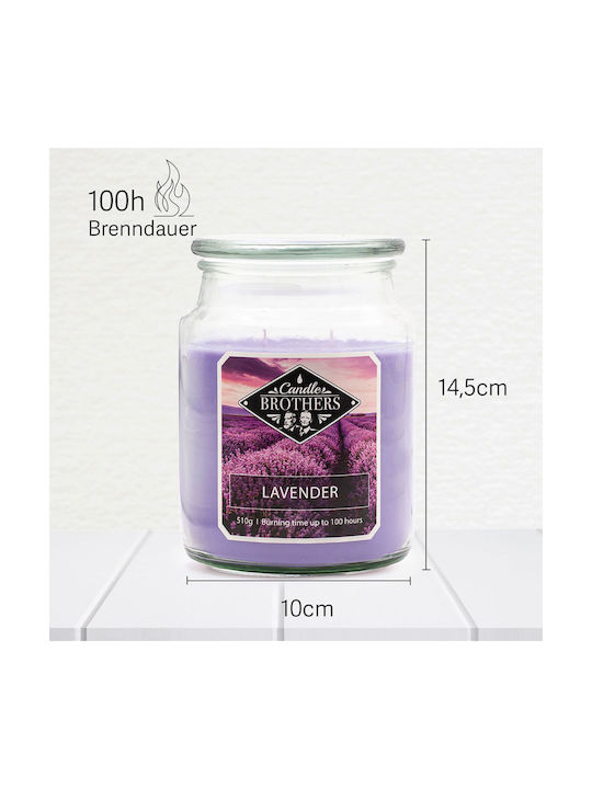 Relaxdays Aromatic Purple Candle 14.5x10cm