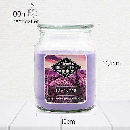 Relaxdays Lumânare Aromatică Violetă 14.5x10cm