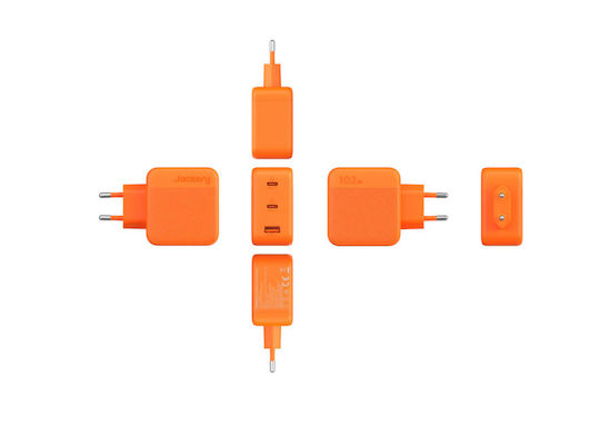 Jackery Charger Without Cable GaN with USB-A Port and 2 USB-C Ports 102W Orange