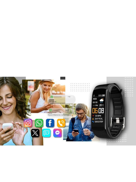 Giewont Gw200-2 Black White Smartwatch 2 Straps
