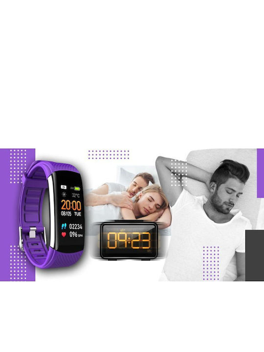 Giewont Gw200-3 Schwarzes Lila Smartwatch 2 Armbänder