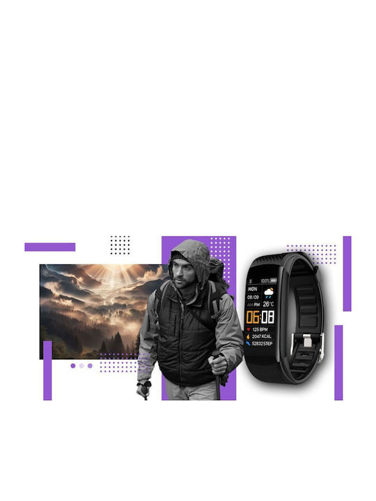Giewont Gw200-3 Schwarzes Lila Smartwatch 2 Armbänder