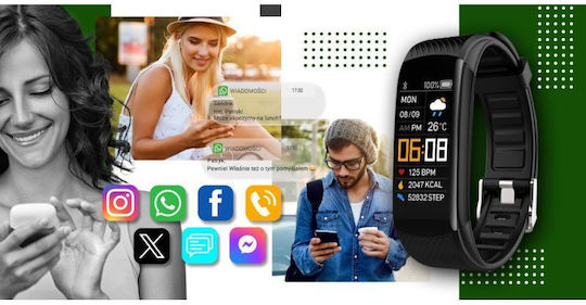 Giewont Gw200-5 Smartwatch Negru Verde 2 Curele