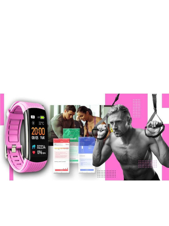 Giewont Gw200-4 Schwarze Pink Smartwatch 2 Armbänder