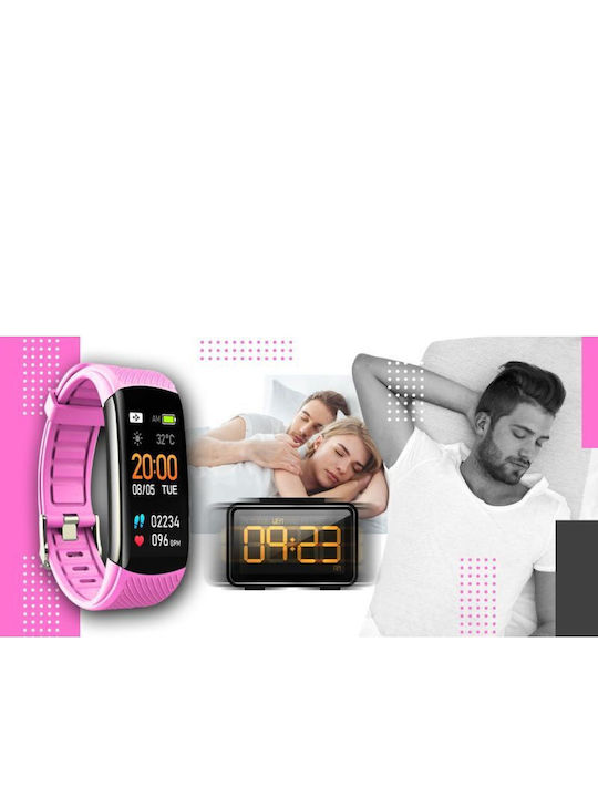 Giewont Gw200-4 Schwarze Pink Smartwatch 2 Armbänder
