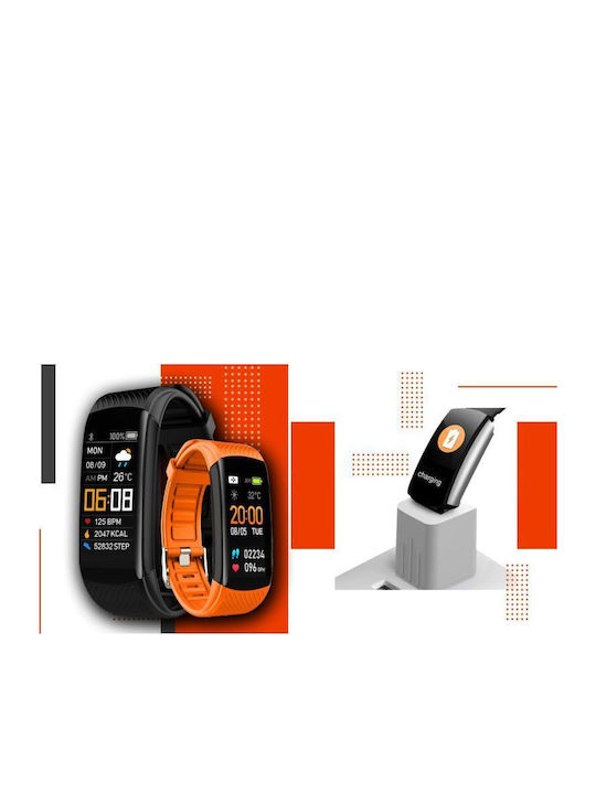 Giewont Gw200-9 Black Orange Smartwatch 2 Straps