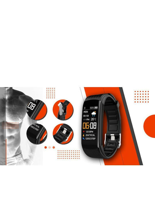 Giewont Gw200-9 Black Orange Smartwatch 2 Straps