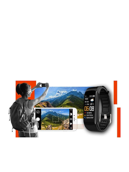 Giewont Gw200-9 Black Orange Smartwatch 2 Straps