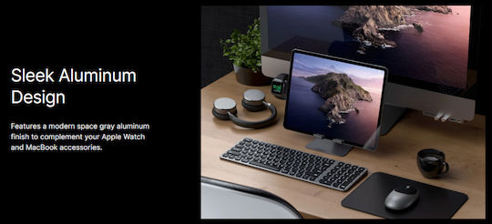 Usb-C Magnetisches Ladestationsdock Schwarz