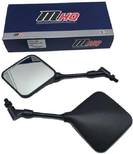 MHQ Motorradrückspiegel für Yamaha XT 600 2Stück Schwarz
