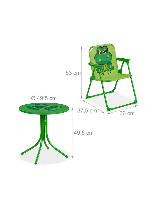 Relaxdays Kinder Tische Set mit Stühlen Grün Relaxdays