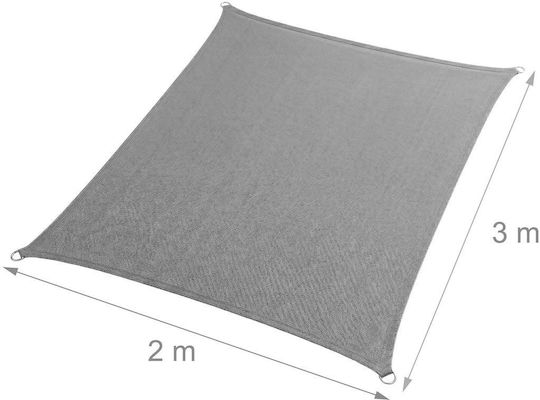 Relaxdays Plasă / Pânză De Umbrire Gri 2x3m