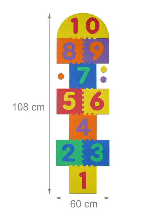 Relaxdays Puzzle De Podea Educațional Pentru Copii Design 11 Piese