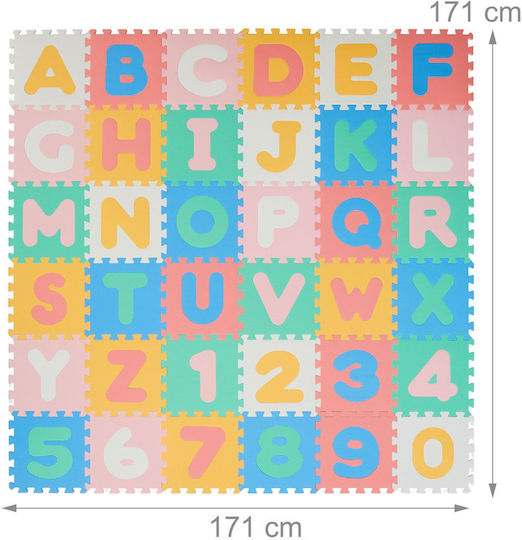 Relaxdays Bildungs Kinder-Bodenpuzzle mit Zahlen