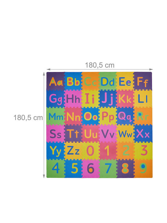 Relaxdays Relaxdays Pädagogisches Kinder-Bodenpuzzle mit Zahlen 36 Teile