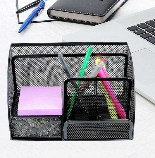 Desk Organizer 6 Compartments Black