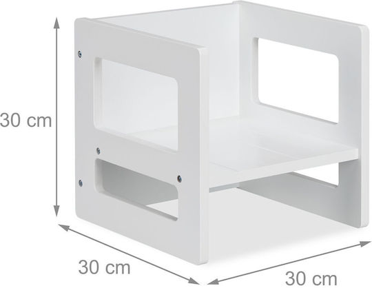 Παιδική Καρέκλα Λευκή 30x30x30εκ.