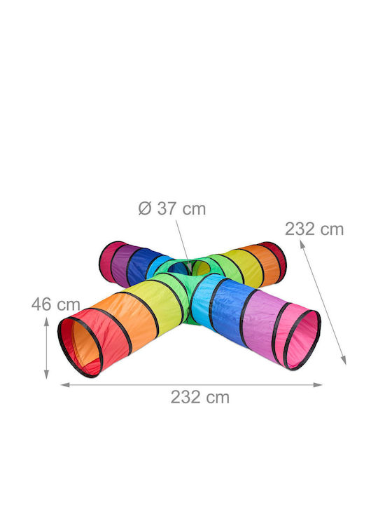 Relaxdays Kids Tunnel Tent Multicolour
