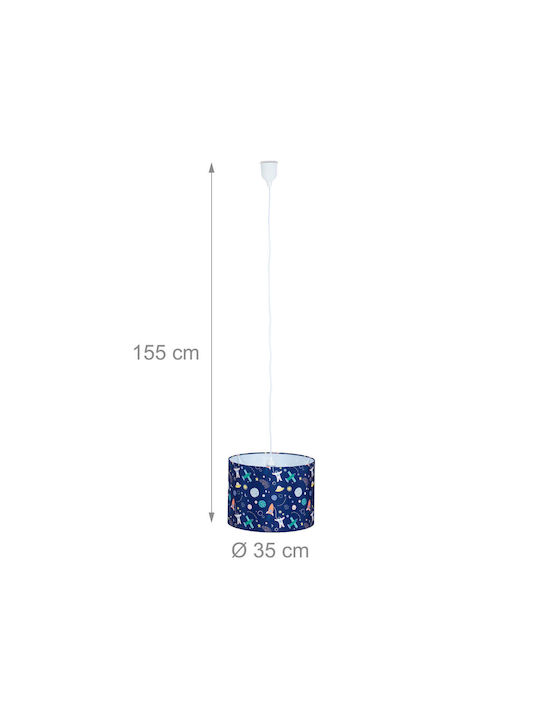 Relaxdays Candelabru Copii Suspendat din Plastic cu Soclu E27 35cm