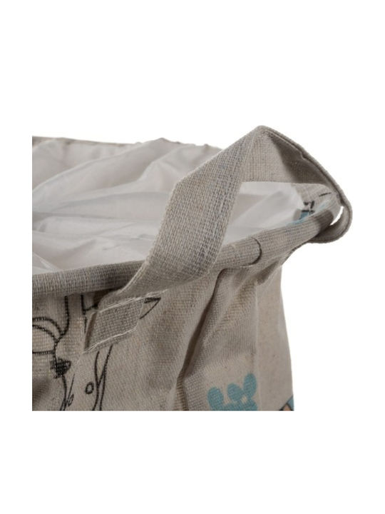 Kinder Wäschekorb Klappbar Aus Stoff Beige 35x45cm