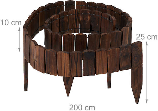 Relaxdays Gardă Viu De Grădină Maro 1m x 10cm