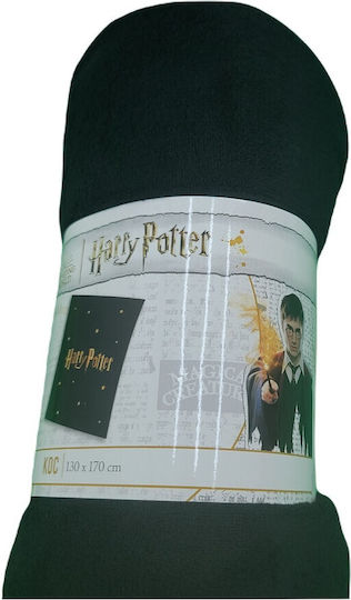 Carbotex Kinderdecke Fleece Schwarz 130x170cm