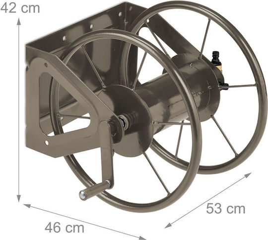 Relaxdays Garden Hose Reel Without Hose