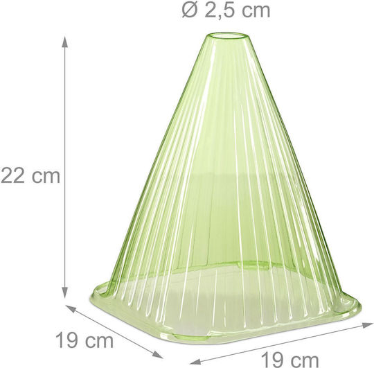 Relaxdays Set Conuri Plante Verzi 32 Verde 22x19x19 Cm