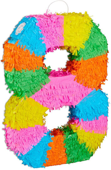 Birthday Pinata Relaxdays Multicolor 50.5x35.5x7.5cm Includes Numbers From 0 To 9