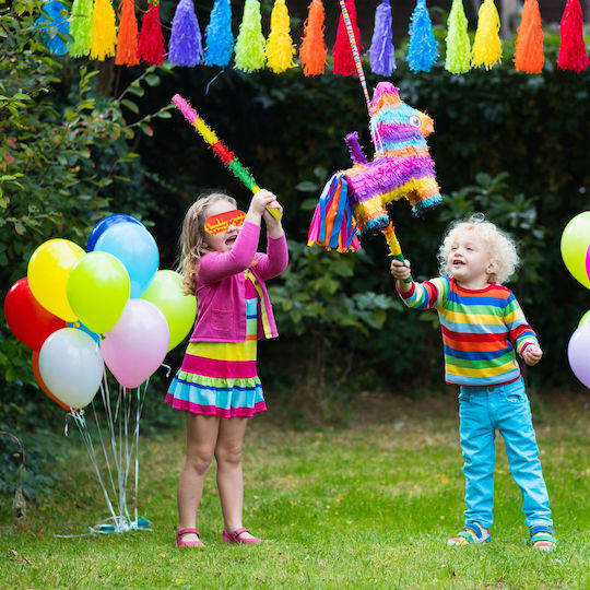 Relaxdays Pinata Set 2.5x50cm Mask Included Multiple Colors
