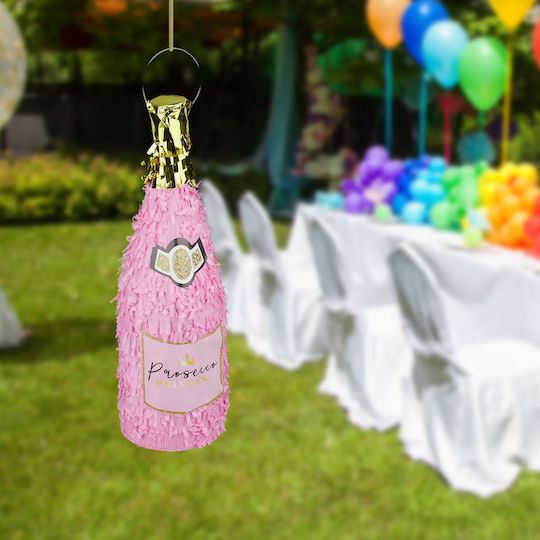 Relaxdays Pinata De Petrecere Roz Auriu 51x13.5x13.5cm