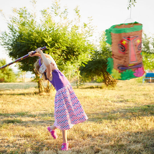Relaxdays Tiki Piñata Mehrfarbig 47x30x20cm Partys