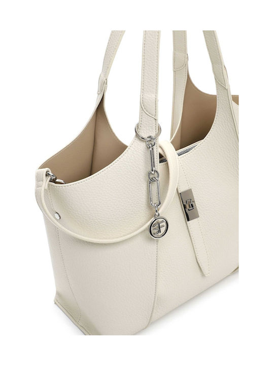Geantă Dama Shopper De Umar Ecru