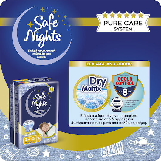 Safe Nights Diaper Pants Monthly Pack for 12-22kg 96pcs