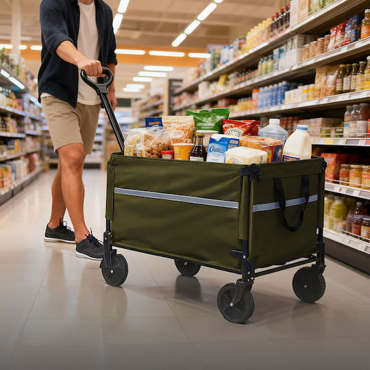 Relaxdays Sistem pentru Transport / Ridicare de Sarcini Pliabil pentru Sarcină de până la 150 kg în Culoare Verde